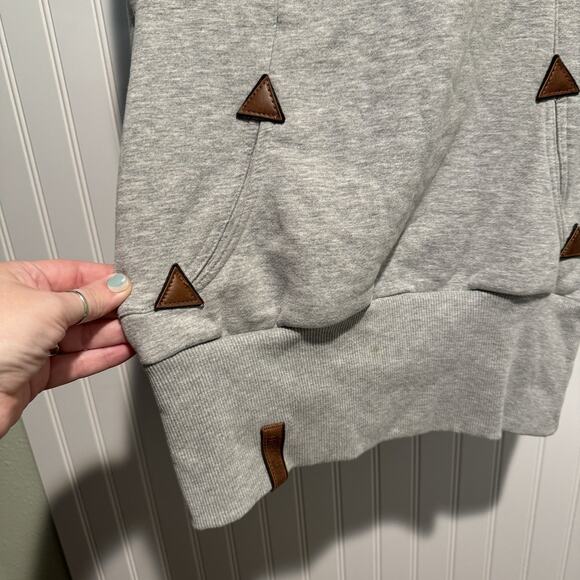 Naketano Gray Tunic Sweatshirt Cowl Neck Size Medium - Picture 3 of 8